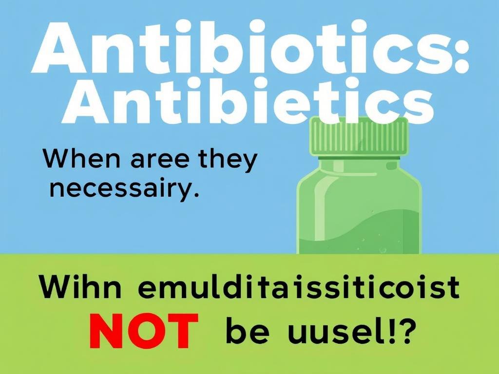 Antibióticos: ¿Cuándo son necesarios y cuándo no?. ¿Cuándo NO se deben usar antibióticos?